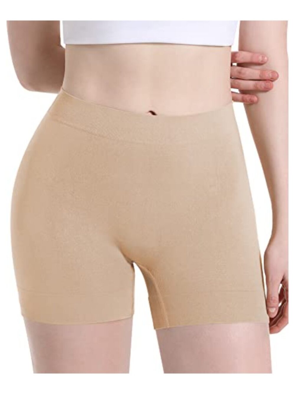 Seamless Slip Shorts Nylon Spandex High Waist Anti Chafing Under Dress